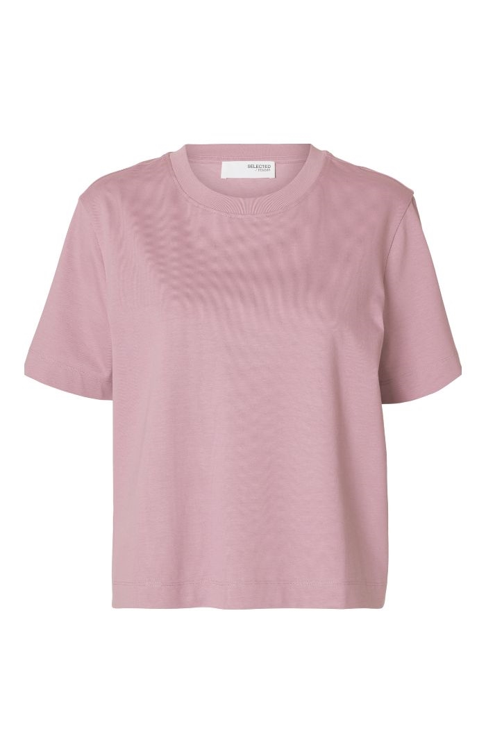 Essential SS Boxy Tee, Bleached Mauve